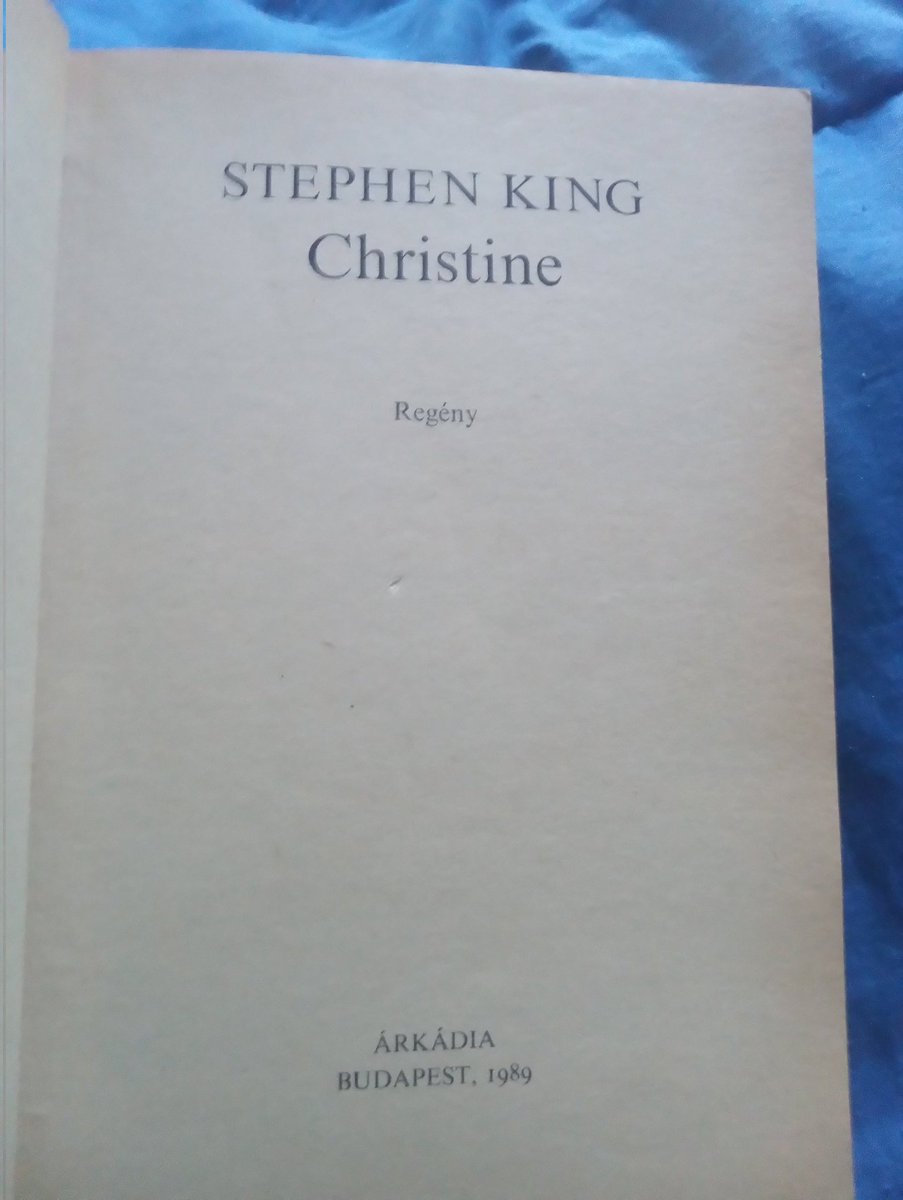 HauntFreak11's tweet photo. Adding a new book to my Stephen King Christine collection.. This one is from Hungary.
- #StephenKing #KillerCar #1958PlymouthFury https://t.co/DDEly6SxZa