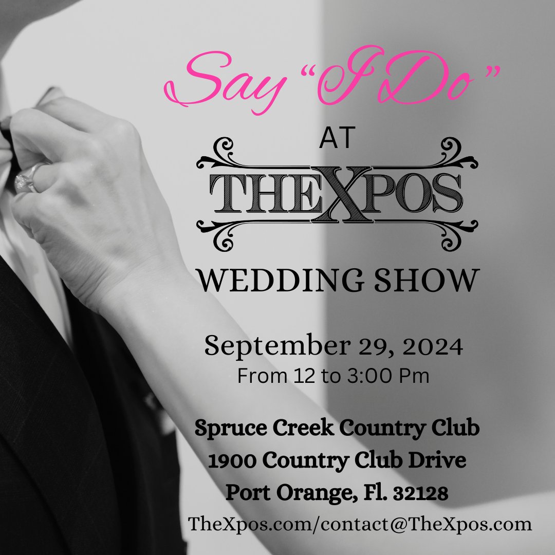 TheXposFlorida's tweet photo. Have you seen the newly renovated Spruce Creek Golf Club? It is beautiful with a bridal suite and updated ballroom. You're invited to come by Sunday 9/29 at 12 pm for TheXpos Wedding Expo &amp; Bridal Show. We will have a fashion show, entertainment, and wedding pros to help you plan https://t.co/PDc33Sgg8b