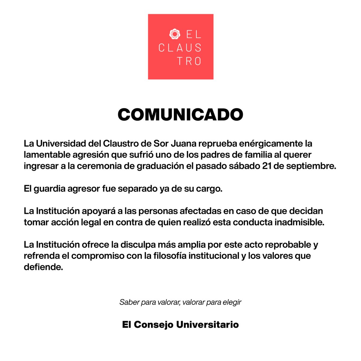El Claustro tweet media