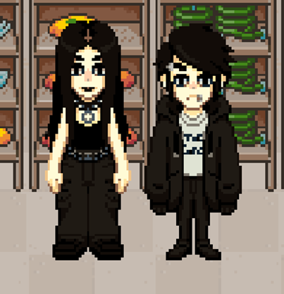 TeenWasteGame's tweet photo. Here's a sneaky sneak peek at those freaky, punky, moody, weirdo goths! Oh, what joyous fun they are.

#screenshot #RPG #indiegame #videogame #goths https://t.co/HQQvQkPWHr