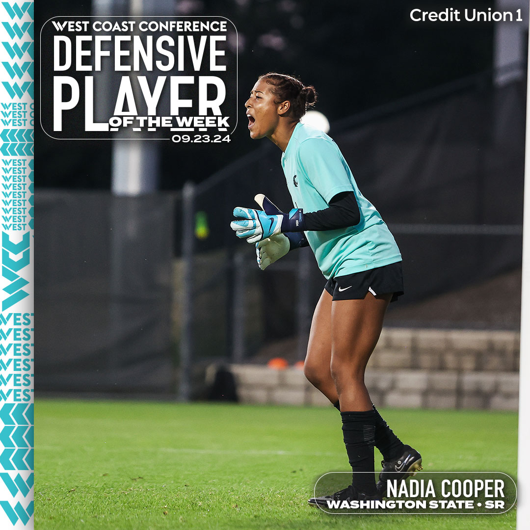 𝗧𝗵𝗲 <a href="/MyCreditUnion1/">Credit Union 1</a> #WCCsports 𝗪𝗼𝗺𝗲𝗻'𝘀 𝗦𝗼𝗰𝗰𝗲𝗿 𝗪𝗲𝗲𝗸𝗹𝘆 𝗔𝘄𝗮𝗿𝗱𝘀

⚽ Kate Zimmerman, <a href="/USFDonsWSoccer/">San Francisco Women's Soccer</a> 
⚽ Nadia Cooper, <a href="/WSUCougarSoccer/">Washington State Soccer</a> 

🗒️ bit.ly/3TvVomO