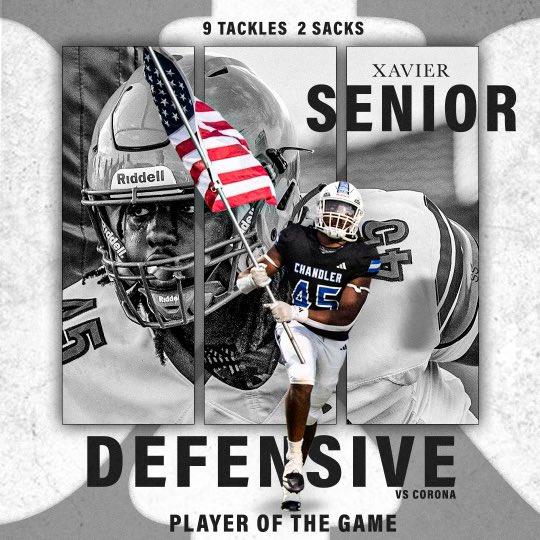 Xavier Senior has worked hard to get an opportunity to make a difference on the Defensive Line. His technique, energy and positive attitude allowed him to excel last Friday night. Congrats on being named Defensive POG vs Corona Del Sol! #Makoa