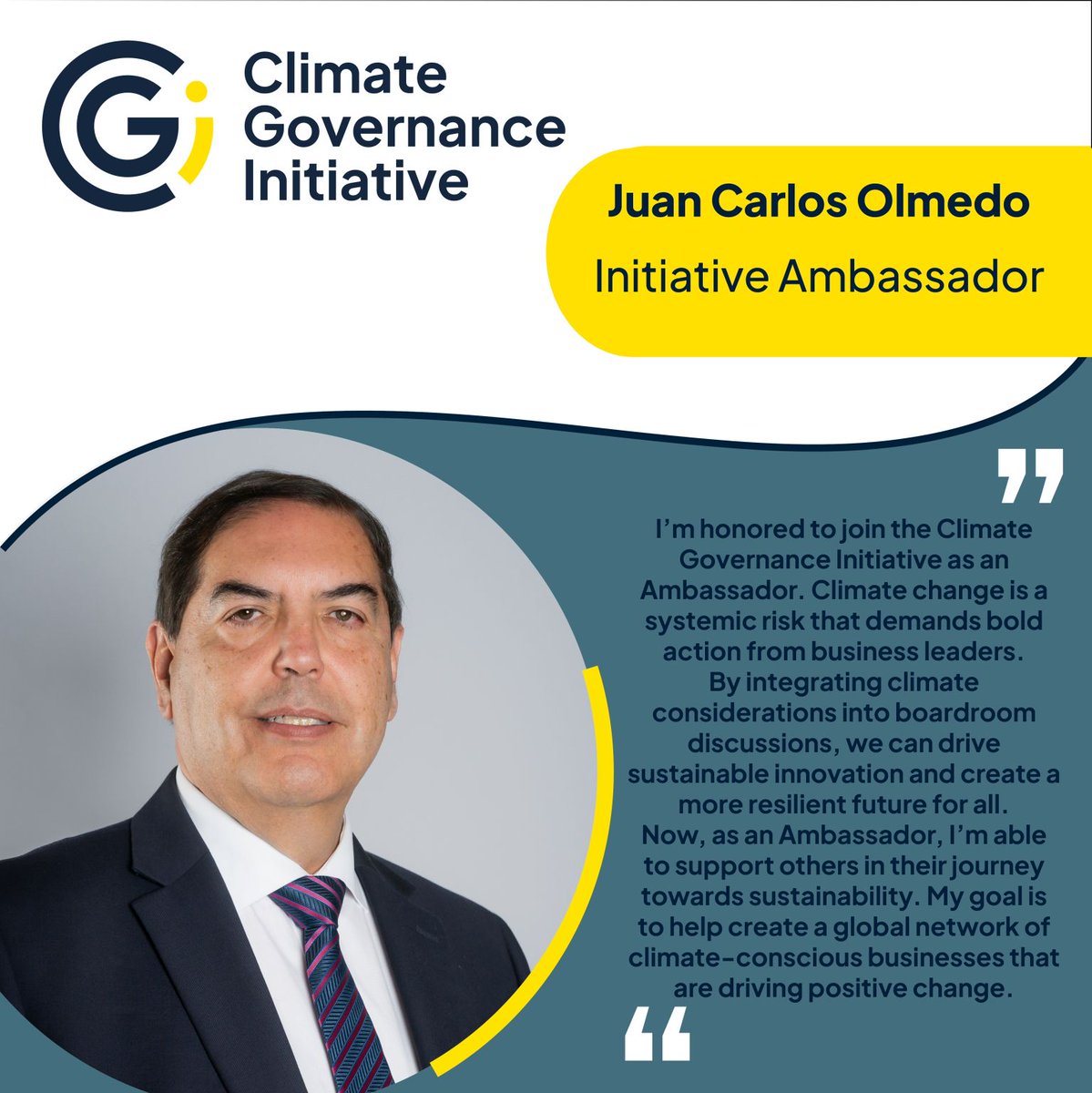 I've been appointed a Climate Governance Initiative Ambassador.

The Climate Governance Initiative is a global nonprofit that empowers board directors on every continent to take climate action by enhancing their knowledge and skills in climate governance.

<a href="/Boards4Climate/">Climate Governance Initiative</a>