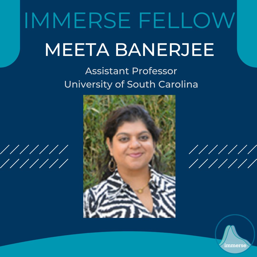 ✨ IMMERSE Fellow Spotlight! 📷 Dr. Banerjee explores how ecological contexts (schools, families, communities) &amp; racial discrimination impact parenting practices and influence psychosocial &amp; educational outcomes in minoritized populations.