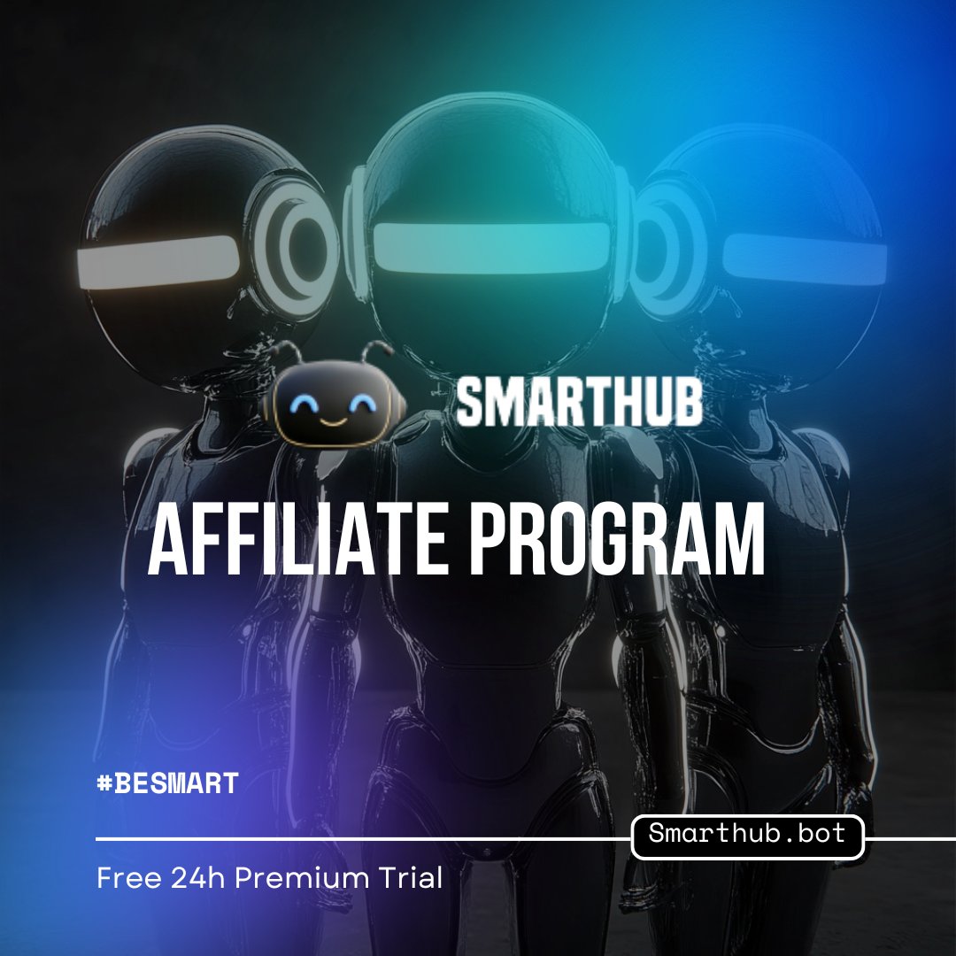 💸 Earn with Smart Hub! 💸

Join our new Affiliate Program and get paid in cash &amp; $SMART tokens by referring others to subscribe to our premium AI tools. It’s simple—sign up, share, and earn! Ready to start? Check it out: app.smarthub.bot 

#SmartHub #AffiliateProgram