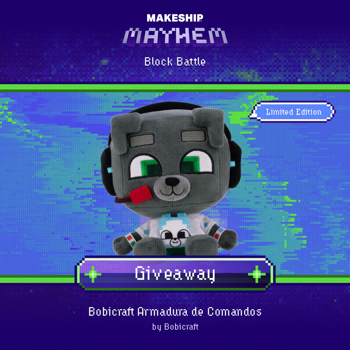 ¡Es hora de un sorteo! 🎉 2 fans tendrán la oportunidad de ganar un Peluche de Bobi Armadura de Comandos! 

Para participar:

✅ Sigue a @makeship y <a href="/BobicraftMC/">Bobicraft</a>
♻️ Retuitea

Termina el 25 de septiembre. Los ganadores serán al azar y contactados por @makeship ¡Buena suerte! 🍀