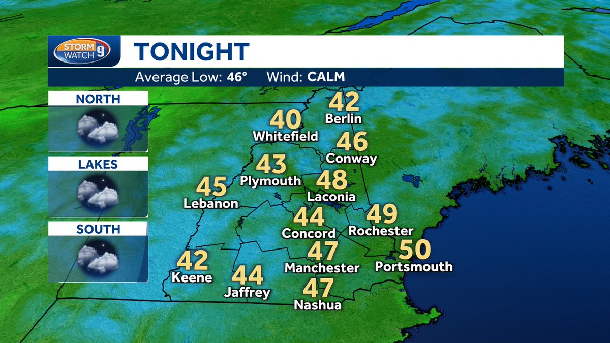 Good evening, you'll find tonight's forecast for NH below! Check out our weather blog: wmur.com/weather