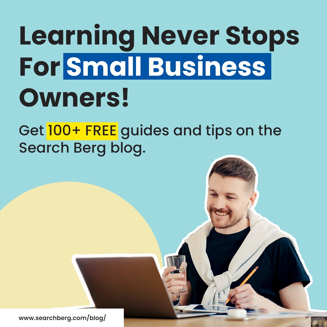 As a small business owner, you should never stop learning about how to market your business better digitally.

To help you do this, we regularly post free guides, tips, and insights about all aspects of digital marketing on our blog.

Check it out! searchberg.com/blog/?utm_sour…