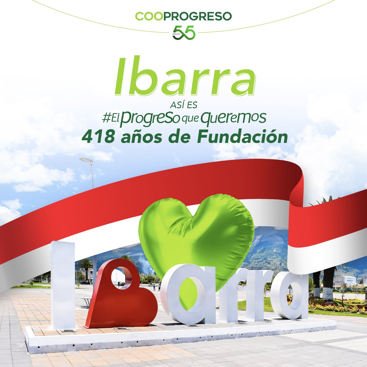 cooprogreso_ec's tweet image. 🔴⚪️ Saludamos a Ibarra en sus 418 años de Fundación 🎉 Ibarra llena de paisajes y blancas tradiciones, ciudad a la que siempre se vuelve. Juntos seguimos construyendo #ElProgresoQueQueremos  💚

#Cooprogreso #ComoTú #Ibarra #418Años
