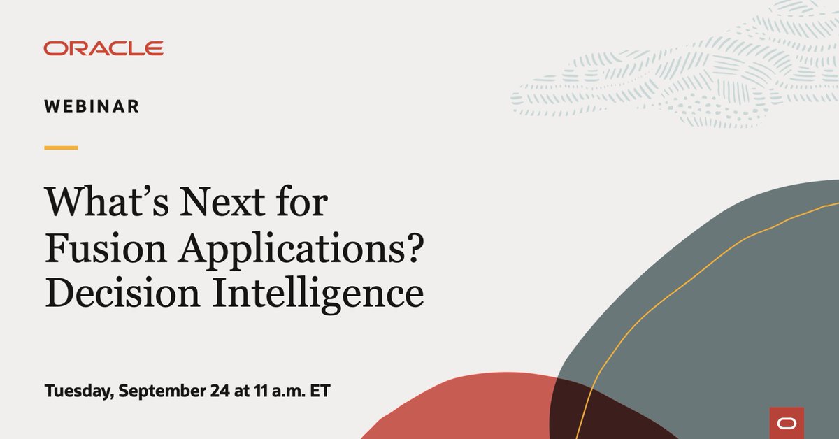 DavidEMarkwell's tweet photo. Here's a great opportunity to discover how AI-driven analytics in Oracle Cloud boost performance and reduce costs. Learn how to transform your business with unified data intelligence. https://t.co/U1jJ9ojMWR https://t.co/tIme3vz7io