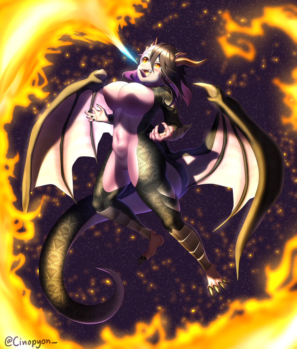Faunasapien's tweet photo. @Quin_nsfw Here’s my 4 major girls! A catgirl, a Saiyan, a human who can turn into a demon, and a Dragon! https://t.co/w6mcyXn3rq