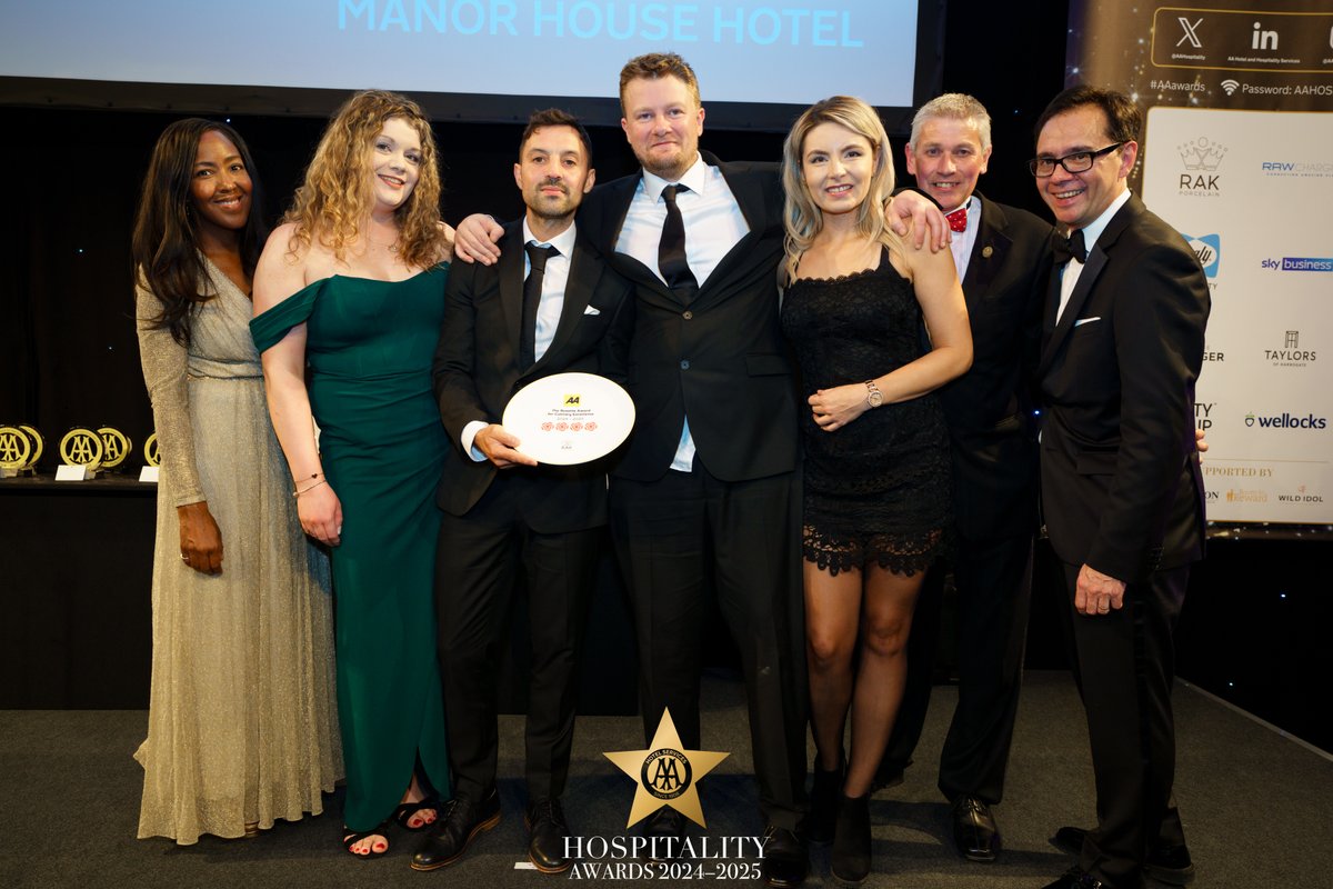 AA Hospitality (@aahospitality) on Twitter photo Well done to 4 #AARosettes recipient Bybrook at the Manor House Hotel <a href="/Robertpotter999/">Robert Potter</a>. Thanks to sponsor <a href="/rakporcelaineu/">RAK Porcelain Europe</a>
#AAawards @exclusive_hotel @exclusivepeople @manorgolfclub Well done to 4 #AARosettes recipient Bybrook at the Manor House Hotel <a href="/Robertpotter999/">Robert Potter</a>. Thanks to sponsor <a href="/rakporcelaineu/">RAK Porcelain Europe</a>
#AAawards @exclusive_hotel @exclusivepeople @manorgolfclub
