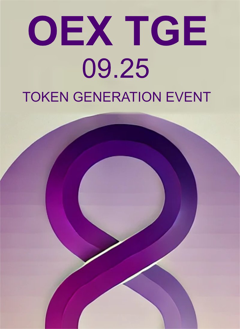 coredao_BTC's tweet image. ♾🪧 The #OpenEX $OEX Token Generation Event (#TGE) is happening on September 25th. 🔥