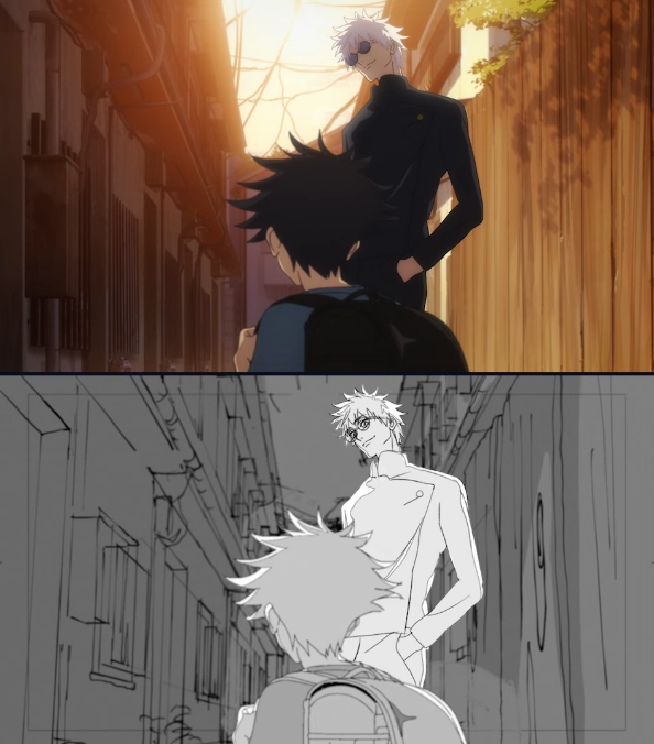 artdiseasee's tweet photo. thought about how they drew gojo's eyes while at the same time being covered by his sunglasses, i think that's a pretty cool detail https://t.co/sdZ939myyT