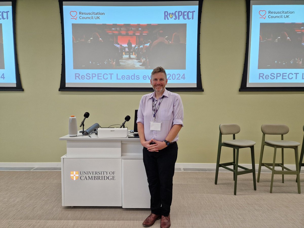 Today it was a huge privilege to be part of the ReSPECT Leads Event 2024 held at Cambridge University. A day of learning, listening and connecting with the community of committed&amp;passionate professionals who make up this community. 
<a href="/ResusCouncilUK/">Resuscitation Council UK</a> <a href="/Cambridge_Uni/">Cambridge University</a> <a href="/NoBarriersHere/">No Barriers Here©️</a>