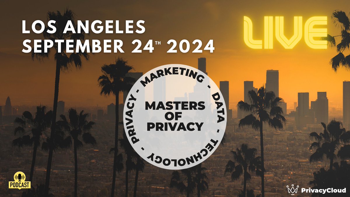 There’s a few seats available for our live #mastersofprivacy recording at the Magnolia Bar - feel free to sign up if feeling inspired and planning to stick around after the #PSR24 event #privacy #ai #dataprotection eventbrite.com/e/masters-of-p…
