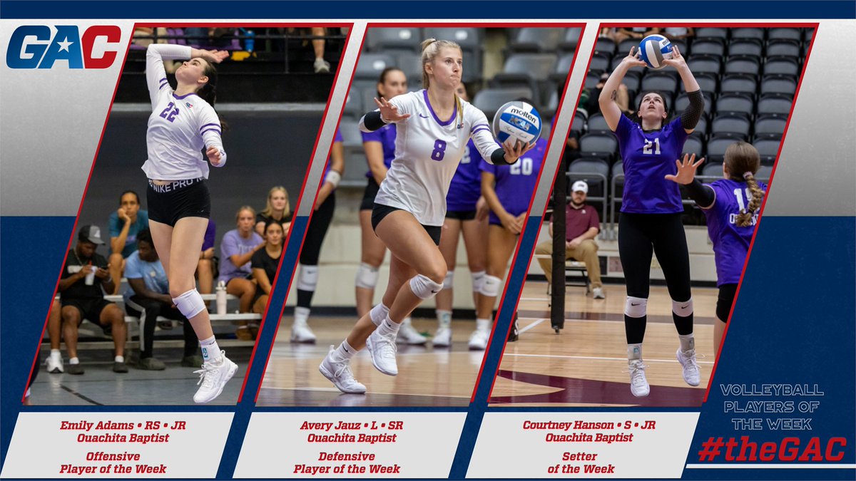 GACAthletics's tweet photo. #theGAC VOLLEYBALL PLAYERS OF THE WEEK (WEEK THREE) - https://t.co/0zmeQafZkB https://t.co/9RL9q3lDZJ