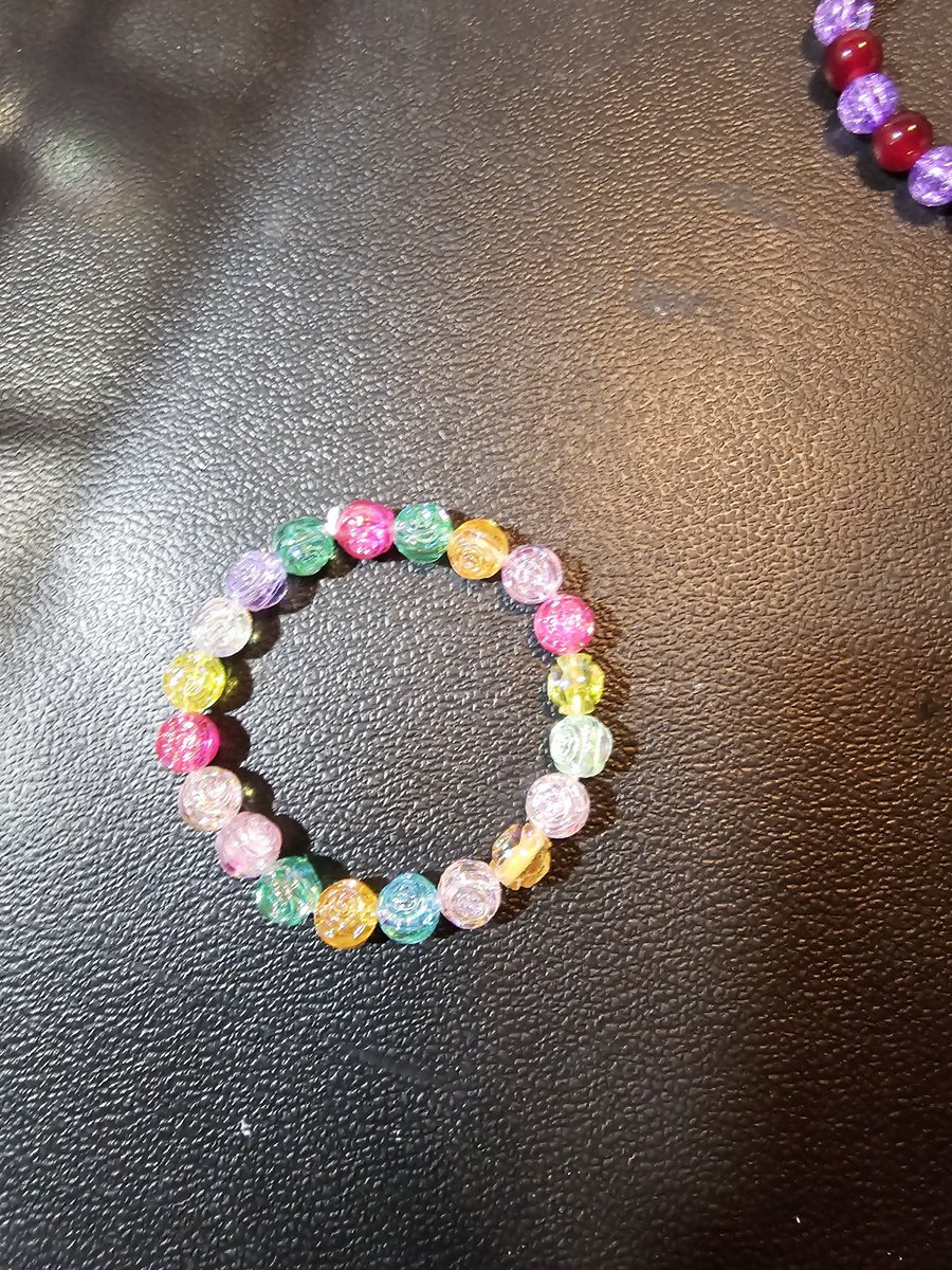 sunnymeans's tweet photo. Multicolored child's rose bracelet. https://t.co/9KD0OsMuIr