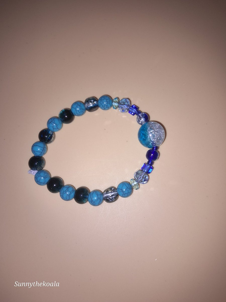 sunnymeans's tweet photo. Shades of blue bracelet. https://t.co/9Ev6FM2UWB