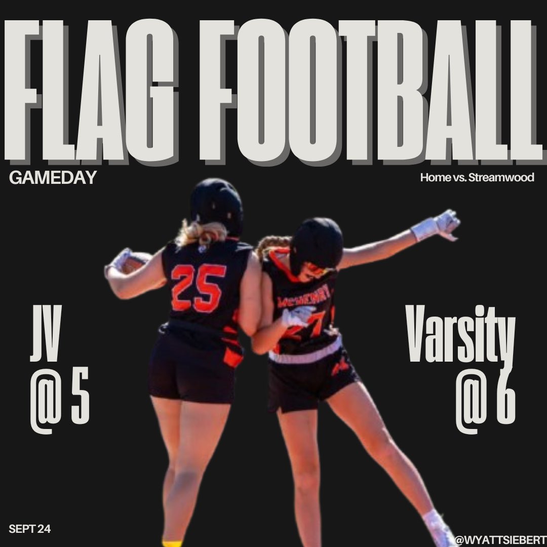 Come support the Girl's Flag Football team tomorrow night!!!