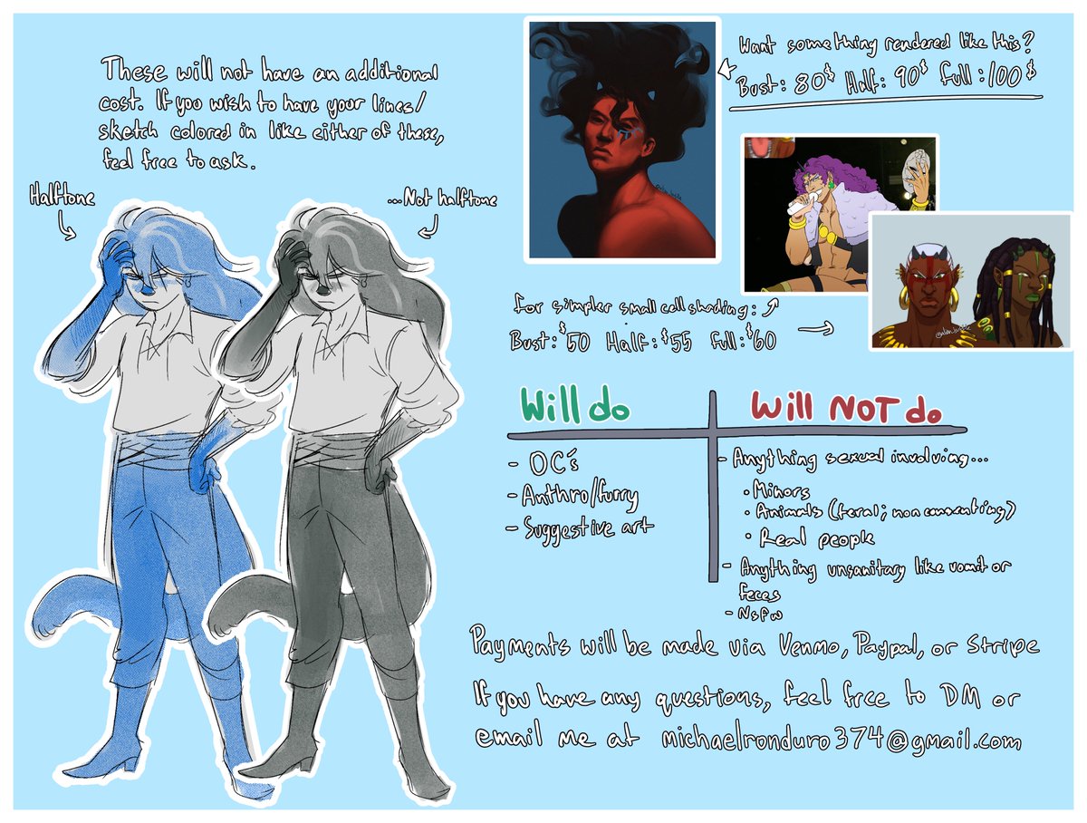 alien_bottle's tweet image. Helloooo! Finally have commissions open, heres a link to the commission form forms.gle/9VN57WddDcKcMK…
Dm/email me if you have any questions, thank you!
