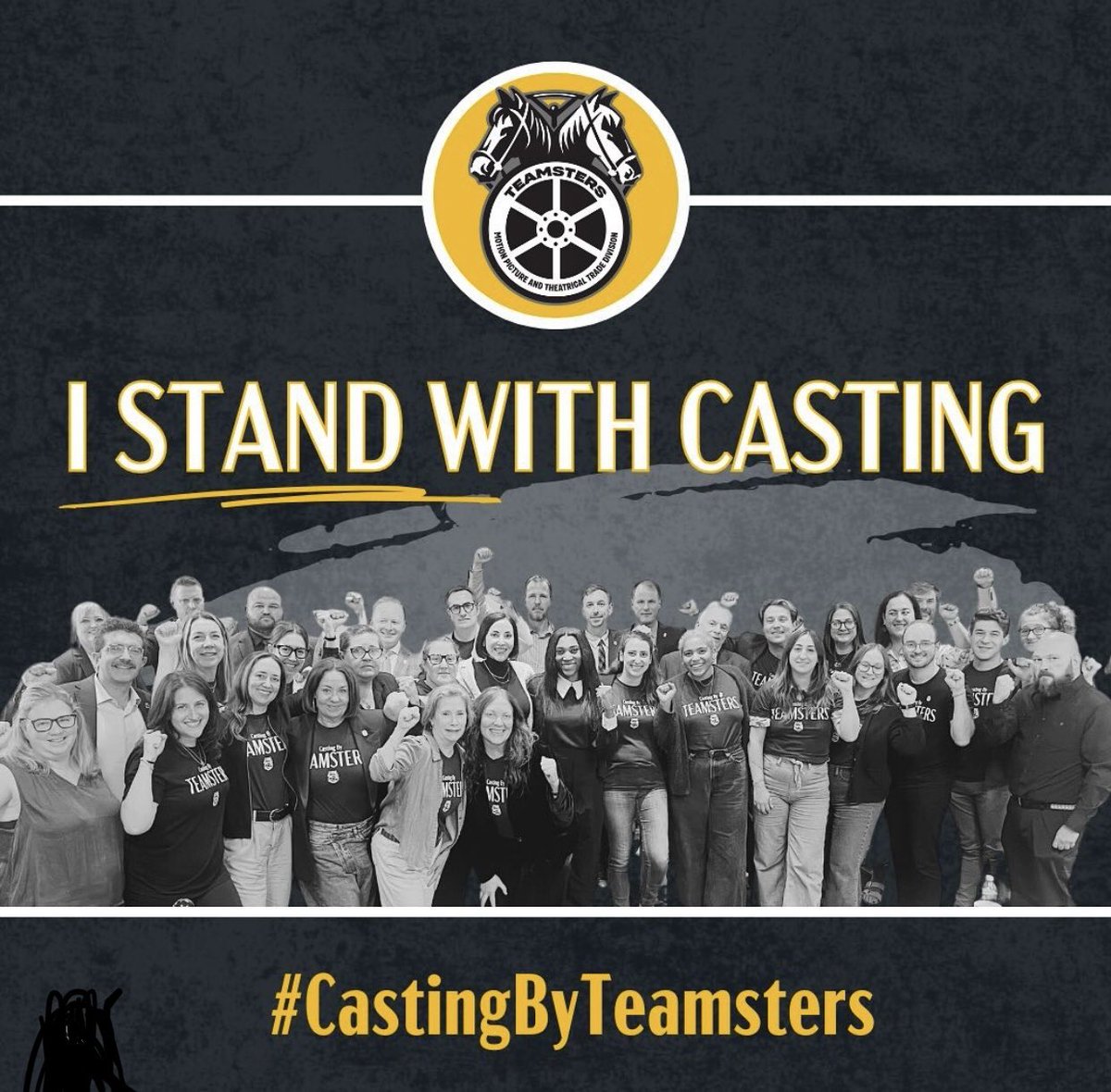 UnionWorking (@unionworking) on Twitter photo Standing in solidarity with <a href="/Teamsters_399/">Teamsters Local 399</a> & Local 817 as they resume contract negotiations this week and bargain for fair pay & protections for Casting Directors, Associates & Casting Assistants. #IStandWithCasting #1u Standing in solidarity with <a href="/Teamsters_399/">Teamsters Local 399</a> & Local 817 as they resume contract negotiations this week and bargain for fair pay & protections for Casting Directors, Associates & Casting Assistants. #IStandWithCasting #1u
