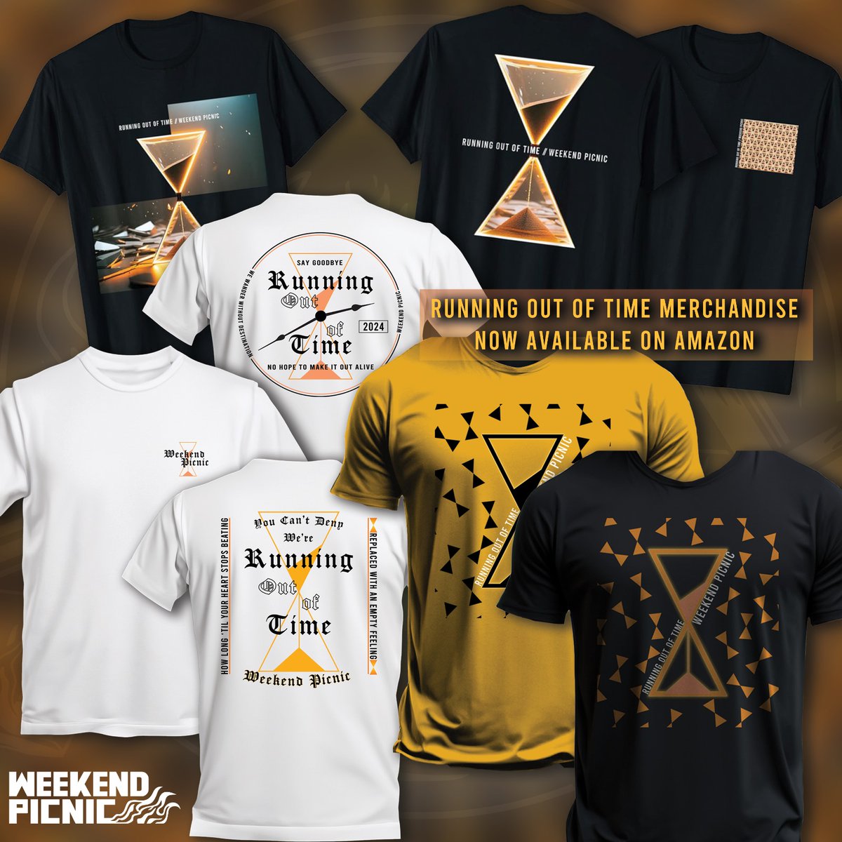 👕👚 More Running Out of Time merch designs have been added to the store!

Link: weekendpicnicband.com/store

#alternative #punk #poprock #breakdown #heavy #rock #newmusic #guitar #WeekendPicnic #ModernRock #HardRock #Minneapolis #metal #emo #OriginalMusic #Minnesota #Music
