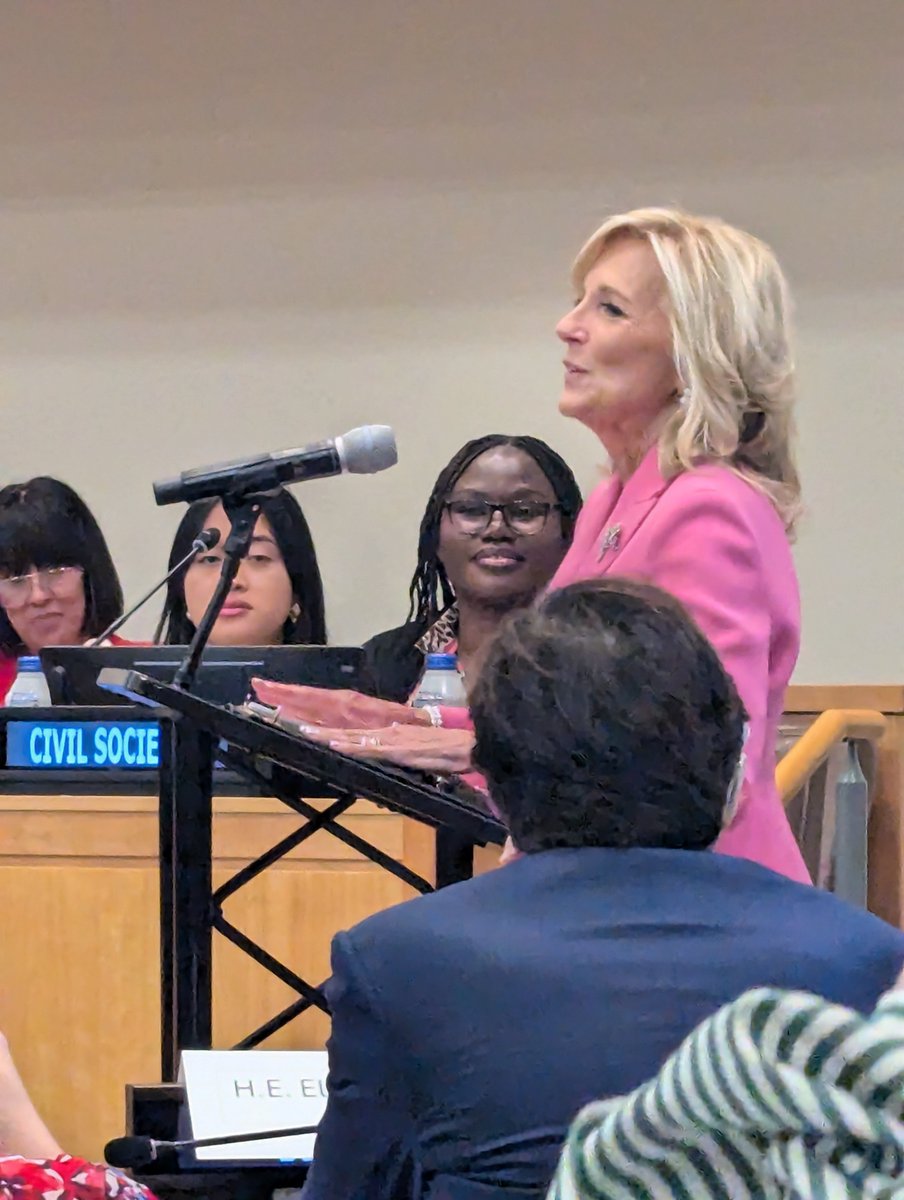 Today at #UNGA <a href="/FLOTUS/">First Lady Melania Trump</a>  addressed the UN LGBTI core group, introduced by <a href="/US_SE_LGBTQI/">Special Envoy: Human Rights of LGBTQI+ Persons</a> 

Progress on LGBTQI+ rights "takes people speaking with one voice and declaring what is right, that change is coming, let us lead the way"