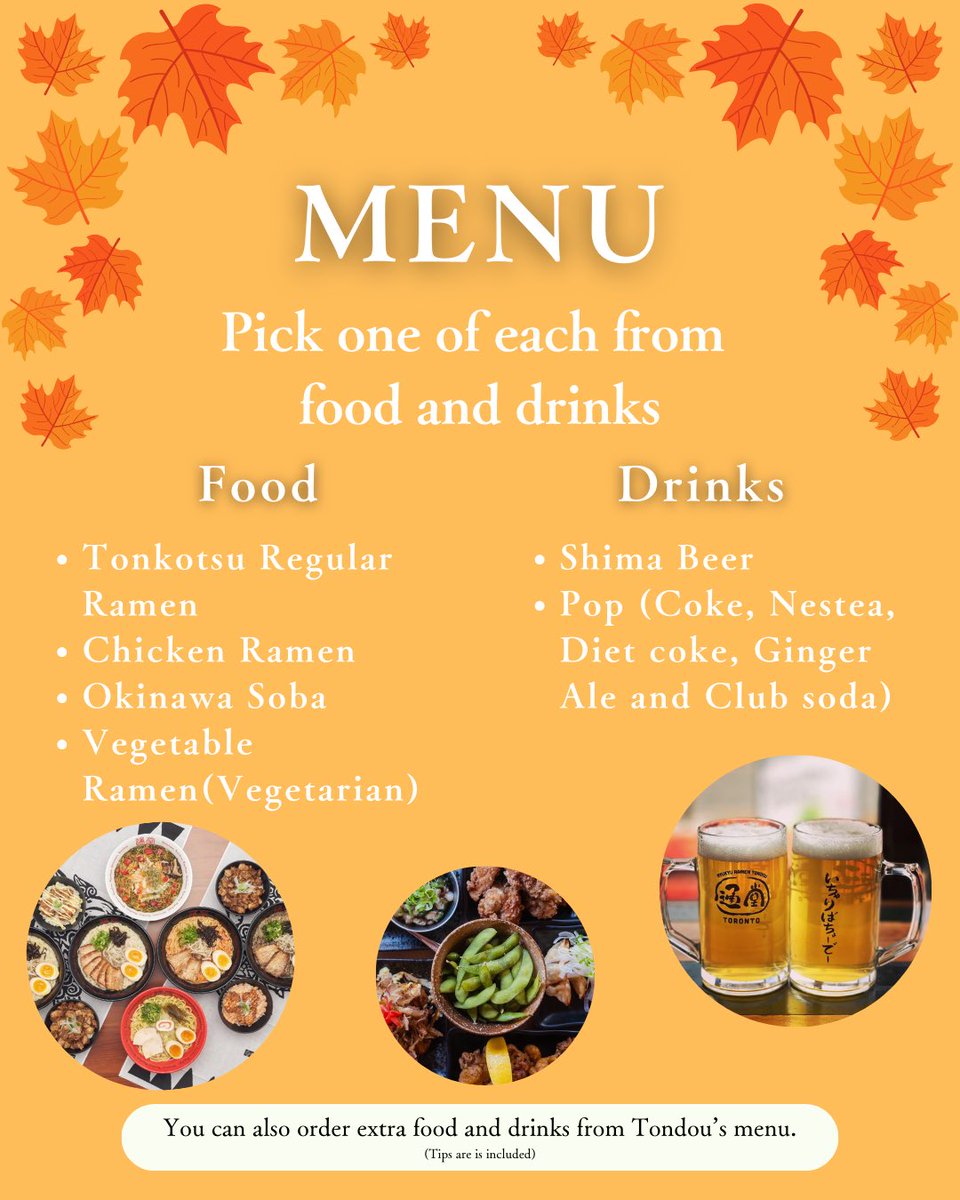 CanadaYonner's tweet photo. みなさん！お待たせしました！
通堂ラーメン 秋祭り 開催決定🍂🍁

- 10/3 木曜日 6pm
- $35 (tax/tips込み)
- ドリンク＋おつまみ＋ラーメン

通堂で、楽しく美味しく交流会をしましょう！40人限定、お席が埋まり次第終了となります◎

お席の確保はお早めに！
@Natsumi_realtor https://t.co/jMWlENH4Pq