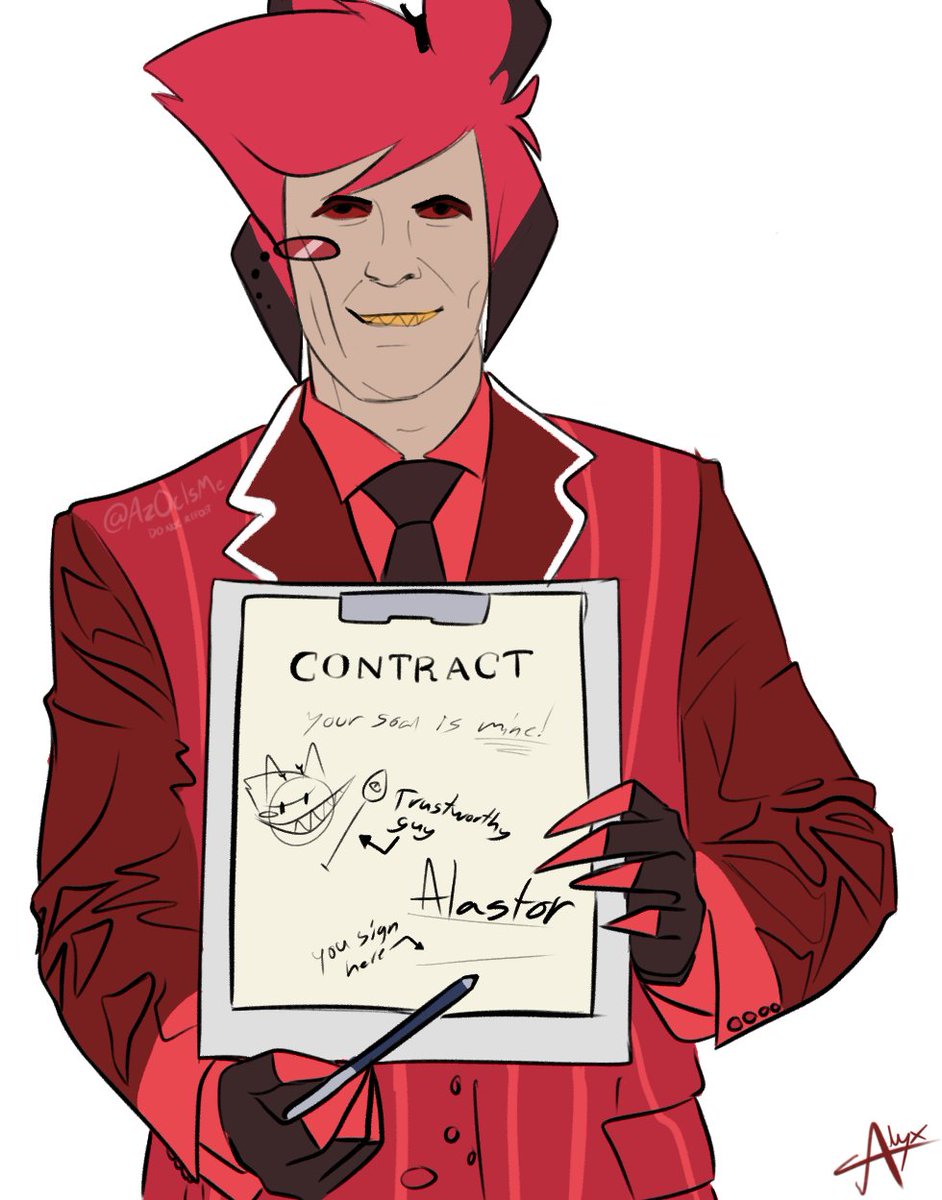 AzOcIsMe's tweet photo. Random ad I saw reminded me of him #AlastorFanart https://t.co/W6Ch6QpcOo