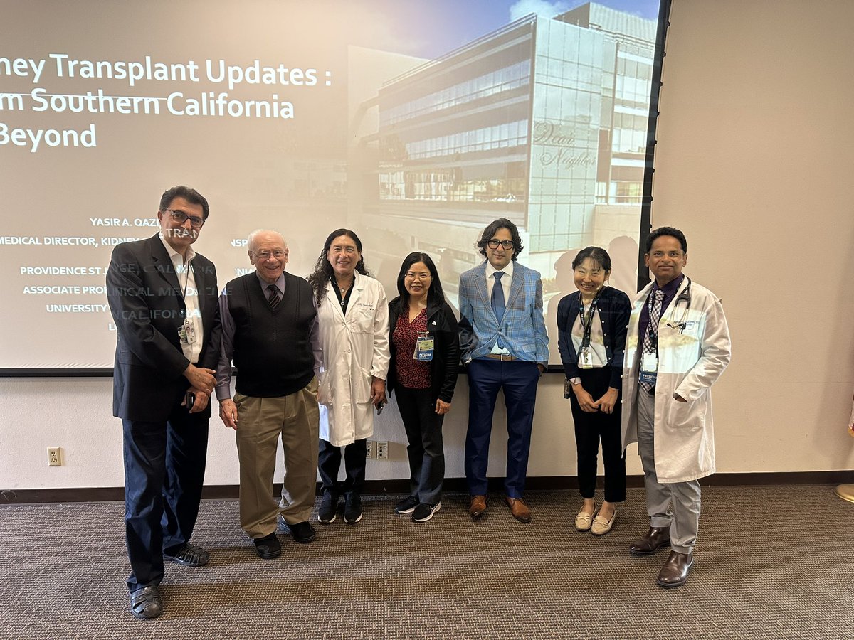 Wonderful talk by Dr. Qazi on status of current kidney transplants! Congratulations to Saint Joseph’s Hospital Kidney transplant team in Orange  county !