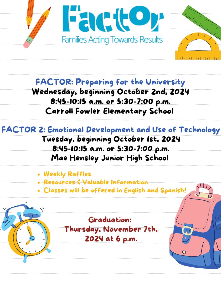 CeresAdult's tweet photo. FACTOR will be starting soon...reach out to your school site to sign up! https://t.co/FJmdUhI6sB