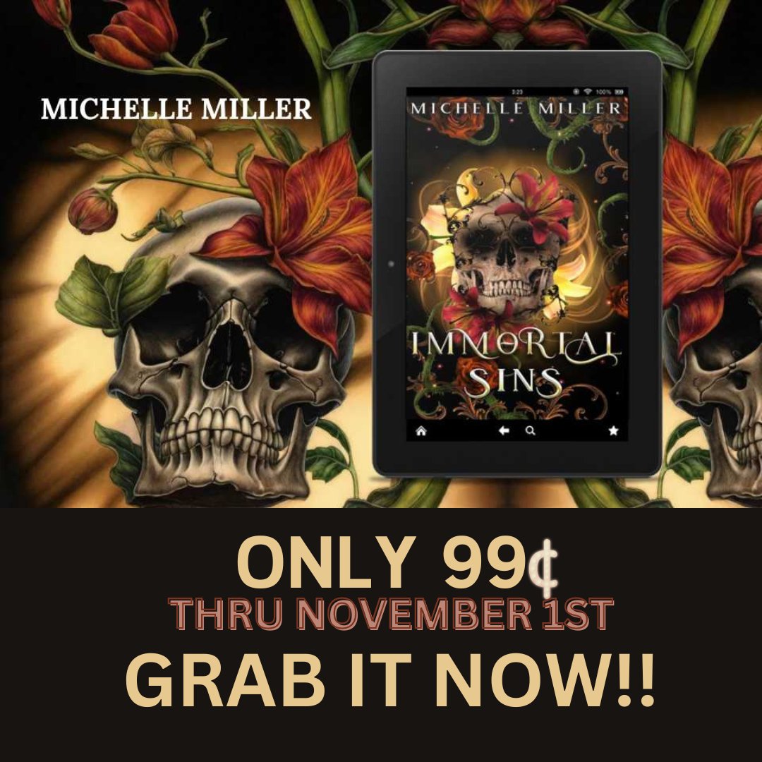 In honor of spooky season, the e-book of my chilling retelling of Dorian Gray titled IMMORTAL SINS is on sale thru the entire month of October!!
linktr.ee/chell…
Go to my Amazon page and click on that bad boy!
Trigger Warning: extreme violence, M/M, M/F, M/F/F scenarios