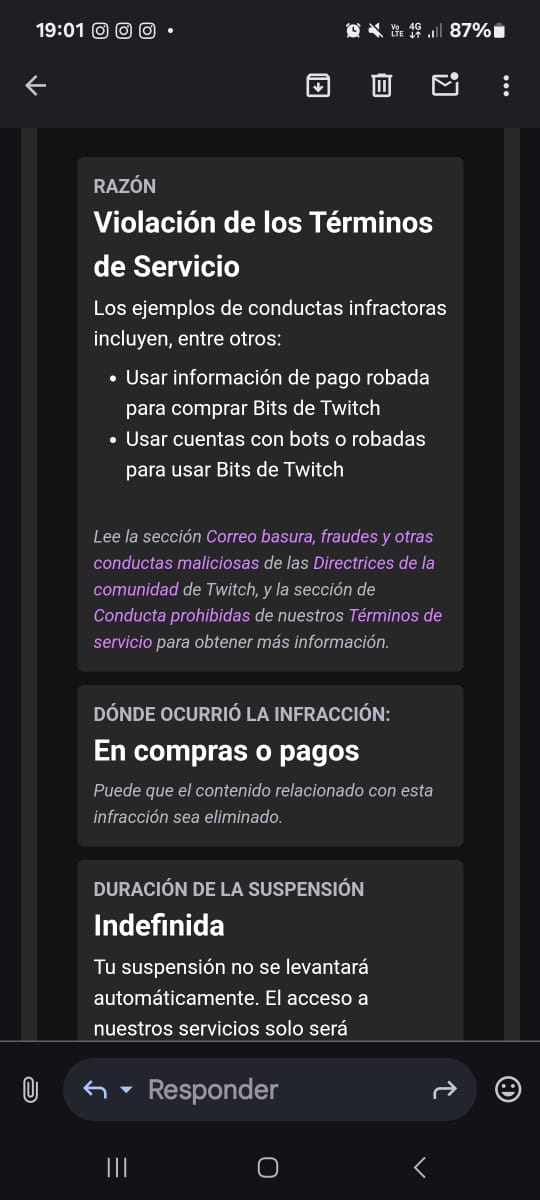 Guys! I've got banned for Nothing! What is this? Please help! <a href="/Twitch/">Twitch</a> <a href="/TwitchSupport/">Twitch Support</a> <a href="/TwitchLatam/">Twitch LATAM</a> My username is ForasteroGG