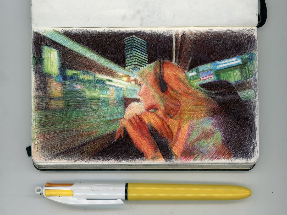 experimenting ballpoint !