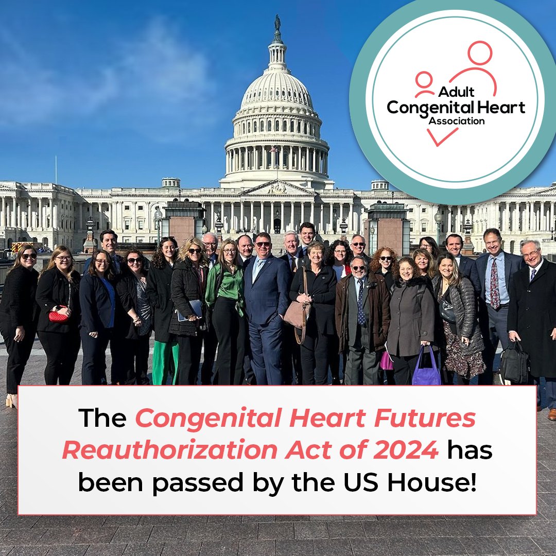 ACHA (@acha_heart) on Twitter photo The Congenital Heart Futures Reauthorization Act of 2024 has passed the U.S. House! Thank you <a href="/RepGusBilirakis/">Gus Bilirakis</a> for leading the charge, and to our partners at <a href="/TheCHF/">The Children's Heart Foundation</a>, <a href="/conqueringchd/">Conquering CHD</a>, and Mended Little Hearts. Let’s keep going. Ask the Senate to pass CHFRA now! The Congenital Heart Futures Reauthorization Act of 2024 has passed the U.S. House! Thank you <a href="/RepGusBilirakis/">Gus Bilirakis</a> for leading the charge, and to our partners at <a href="/TheCHF/">The Children's Heart Foundation</a>, <a href="/conqueringchd/">Conquering CHD</a>, and Mended Little Hearts. Let’s keep going. Ask the Senate to pass CHFRA now!