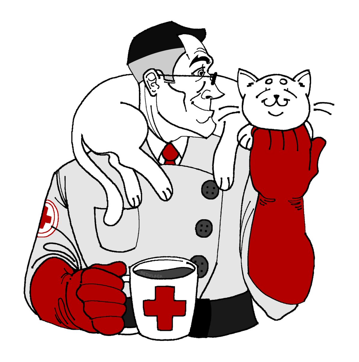 fromcoomcave's tweet photo. support classes with kitties (part 3) 

#tf2 #TeamFortress2 #TF2fanart #tf2medic #tf2sniper #tf2spy https://t.co/smywZQFj5X