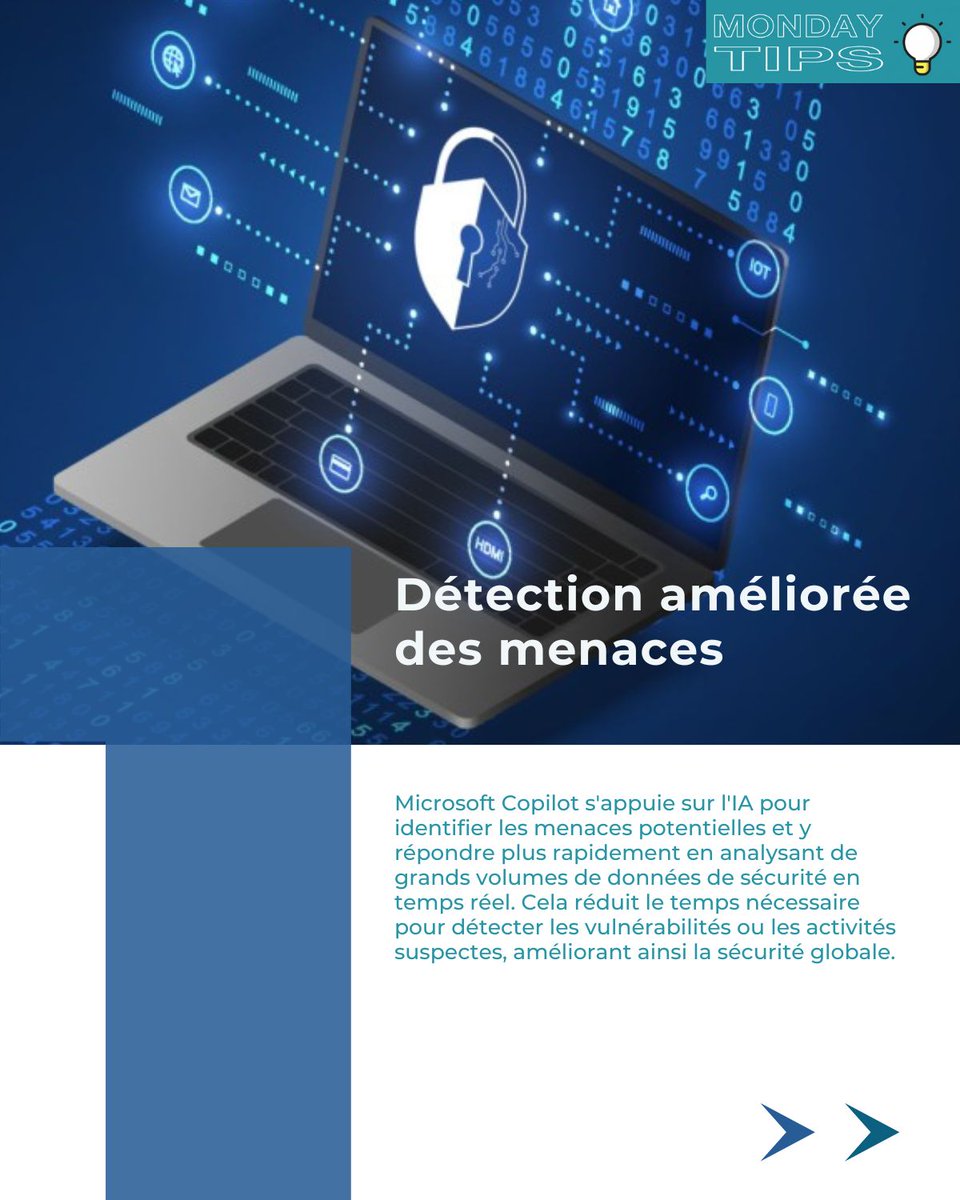 transnumerik's tweet photo. 💡Monday Tips💡
🤖 L'intelligence artificielle change le visage de la sécurité 🔐
Découvrez 3 avantages clés de Microsoft Copilot for Security.
🔒Sécurisez votre entreprise dès aujourd’hui!
#Sécurité #IA #Microsoft #MicrosoftIA #Solution #TransNumerik #Ghana #Sénégal #CIV https://t.co/uRDlMtMSmc