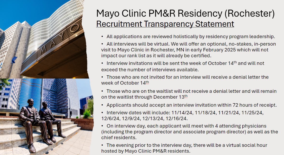 Please see our transparency statement including details for the upcoming interview cycle 🦾🥳 We are committed to a holistic review process for all applicants and can’t wait to meet you! 🤩