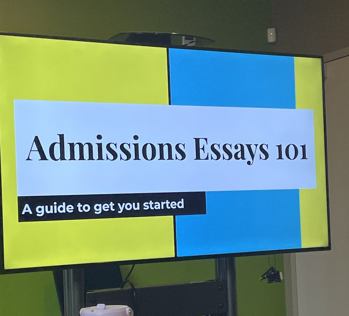Learning about college admissions essays as our early action deadlines are coming up.  Thanks Wendy Raynor for leading our seminar tonight.  #CollegeAdmissions #CollegeEssay #EarlyAction