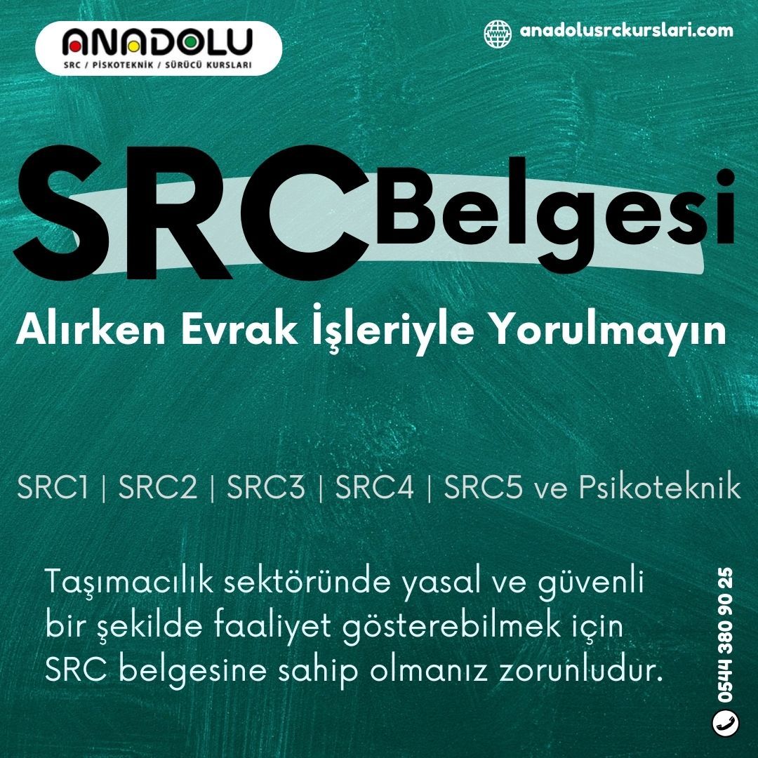 anadolusrckurs's tweet photo. ⏺  SRC BELGESİ ALIRKEN EVRAK İŞLERİYLE UĞRAŞMAYIN
  ▶️ Taşımacılık sektöründe yasal ve güvenli bir şekilde faaliyet gösterebilmek için SRC belgesine sahip olmanız zorunludur.

🌐 https://t.co/NthaS9q3s6
☎️ 0544 380 90 25

✔️ #SRC1 | #SRC2 | #SRC3 | #SRC4 | #SRC5 ve #Psikoteknik https://t.co/UbXPhAZ0Pz
