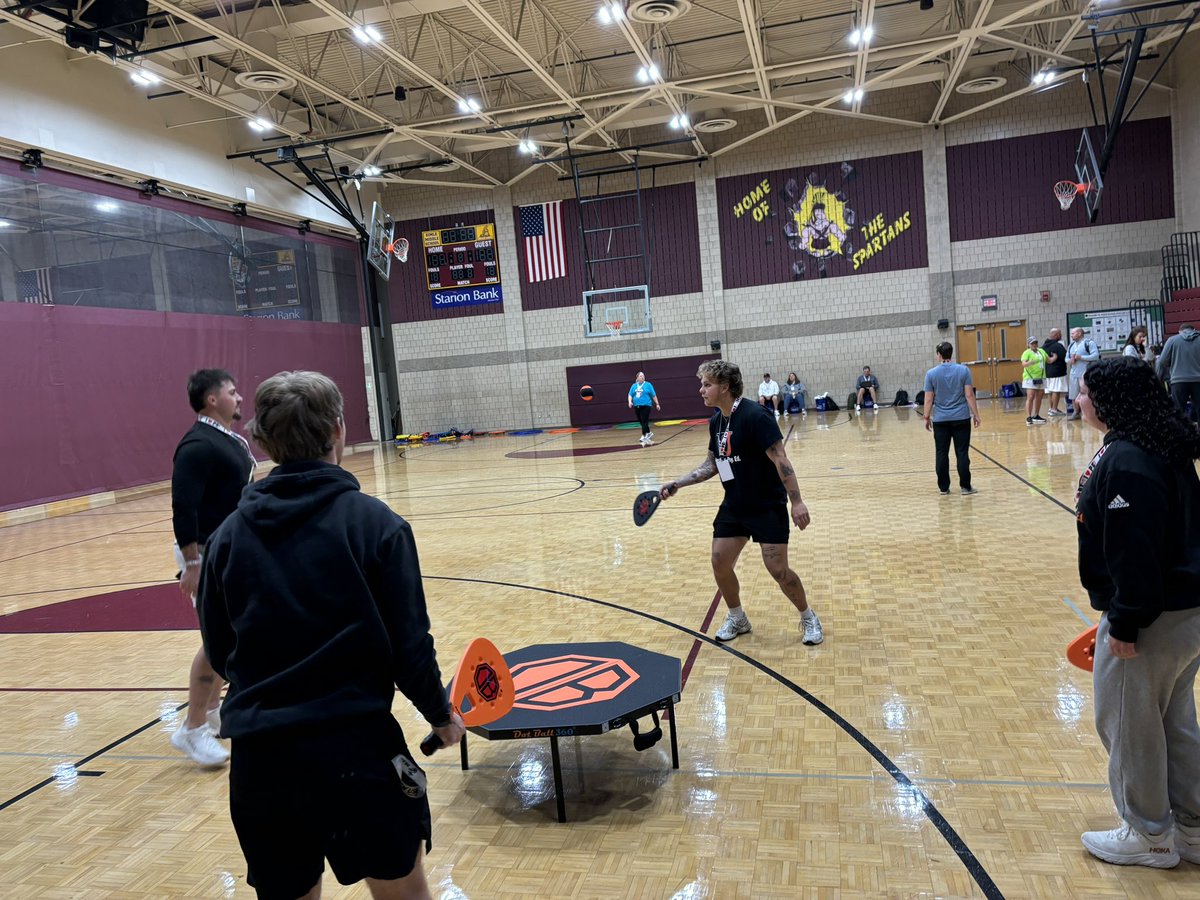 Thank you <a href="/DotBall360/">DotBall360</a>! So much fun throughout the day! Congrats Kayla for winning the set! Your middle school students will love it! <a href="/NDSHAPE/">NDSHAPE</a>