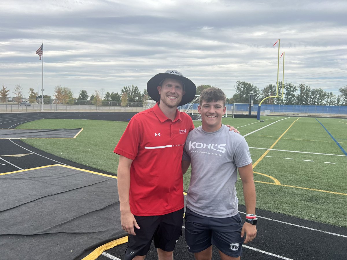 I had a great time at the <a href="/KohlsKicking/">Kohl's Kicking Camps</a> Columbus Fall Assessment. Finished second in the Upperclassmen field goal competition with a 57 yard field goal. Thanks to <a href="/D_Madden_Punter/">Coach Dan Madden</a> and the other coaches for the instruction. <a href="/CovCathFBAlumni/">CCH Football Alumni</a>