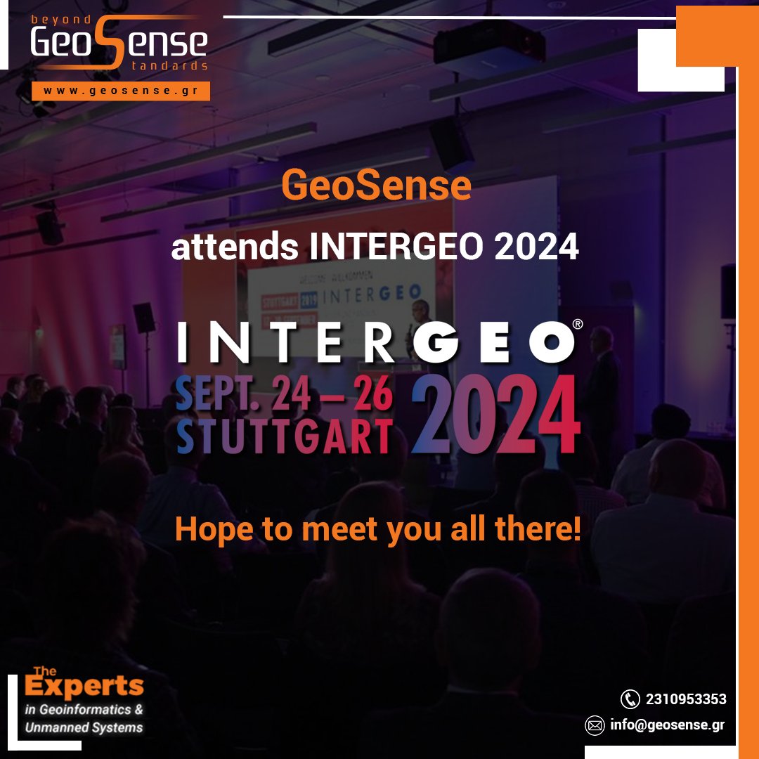 GEOSENSE_GR's tweet photo. 🟠 Η #GeoSense, στα πλαίσια συνεχούς ανάπτυξης και με κορυφαίες συνεργασίες με παγκοσμίου κύρους οίκους του εξωτερικού, δεν θα μπορούσε να μην επισκεφθεί την INTERGEO 2024, την μεγαλύτερη έκθεση γεωδαισίας και γεωπληροφορικής παγκοσμίως. https://t.co/mKpxOgmDej