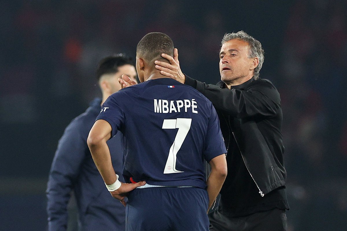 FabrizioRomano's tweet photo. ✨🇫🇷 Luis Enrique: “Kylian Mbappé is a wonderful player and a fantastic person, it’s difficult to find a special guy like him”.

“He’s fantastic. It was just a pity to see him leaving and joining Real Madrid”, told Movistar. https://t.co/iLClioO5ZA