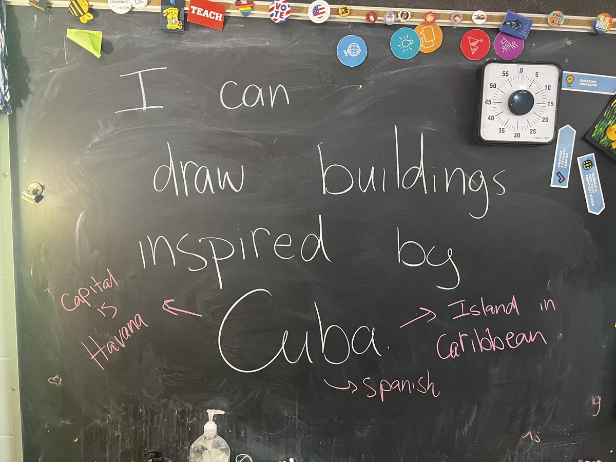 ArtRoom205's tweet image. The 3rd graders have enjoyed exploring Cuba and have blown me away with their work during this lesson. 🤯 I can’t wait to get some color on these buildings! 🇨🇺🌇🏝️ @MLEmustangs #HispanicHeritageMonth2024 #elementaryart