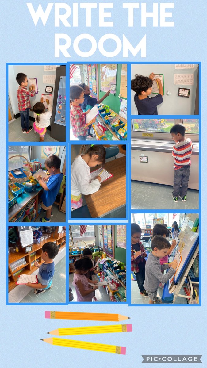 Counting and writing the room!