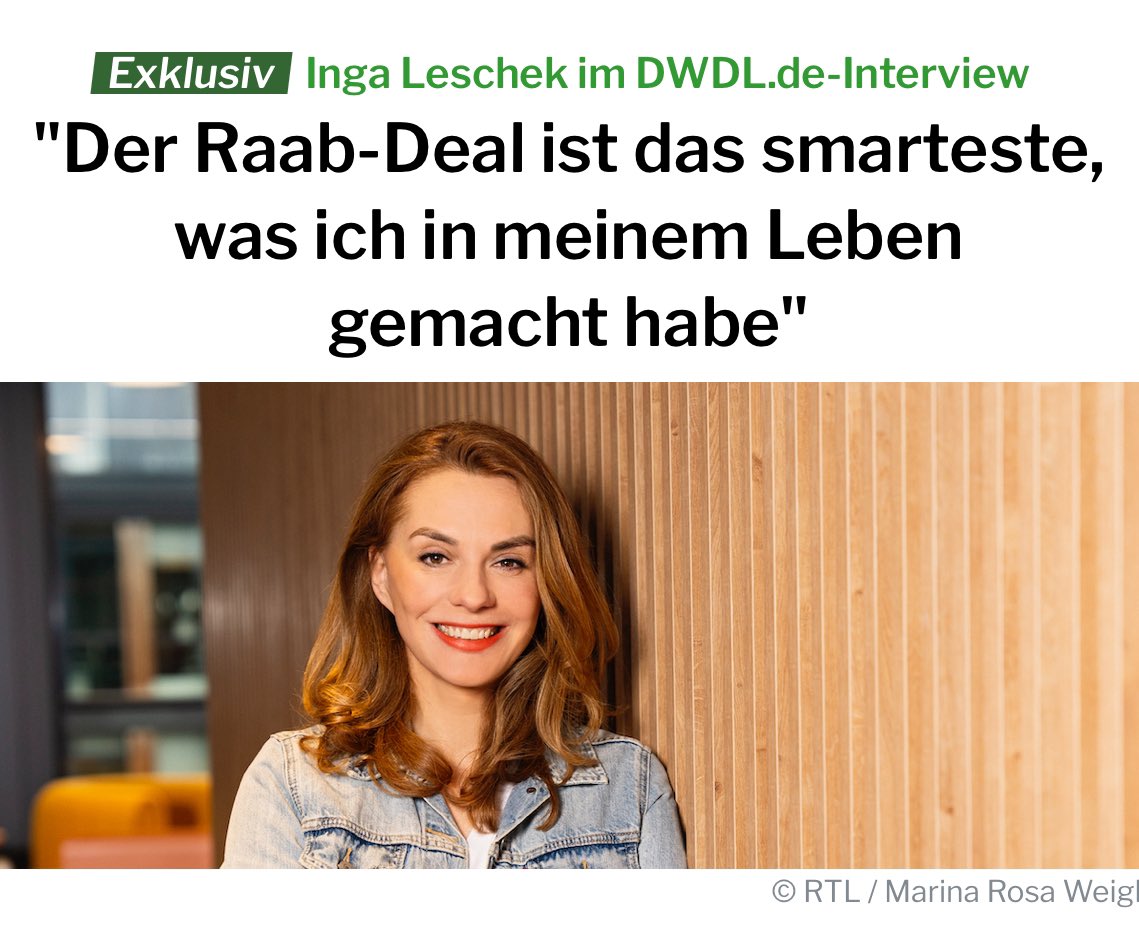 Sie geht all in: Inga Leschek, Chief Content Officer bei RTL Deutschland, spricht im DWDL.de-Interview über den Neuzugang Stefan Raab und nennt erstmals Zahlen. Was ihn für RTL+ so wertvoll mache, was RTL plant und womit Vox punkten soll: dwdl.de/interviews/997…