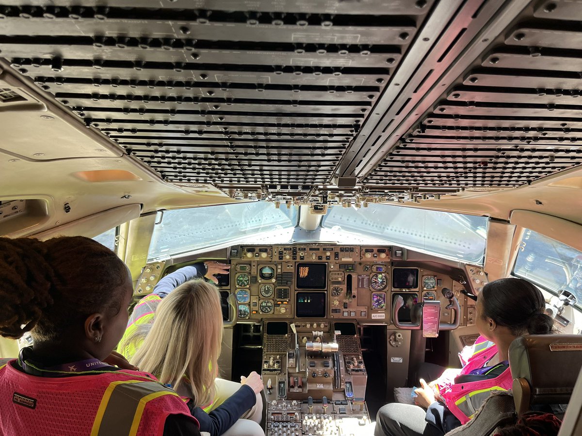 “I can see myself working here in the future. My favorite part was learning about pilots’ duties and the buttons in the cockpit!” - <a href="/GoDCPhelpsHS/">PhelpsACE</a> student. Huge thanks to <a href="/UnitedPilots/">United Airlines Pilots</a> Chief Pilot J. Mills! <a href="/NAFCareerAcads/">NAF</a> <a href="/Dulles_Airport/">Dulles Airport (IAD)</a> <a href="/dcpublicschools/">DC Public Schools</a> <a href="/united/">United Airlines</a> <a href="/WomenInAviation/">Women in Aviation International</a>