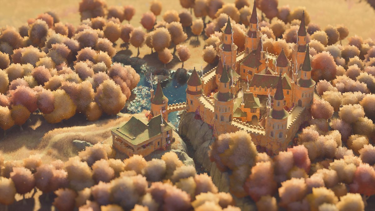 SaLoutre's tweet photo. Ce soir sur Tiny Glade le thème était "Castle on a cliff". C'est réussi ? https://t.co/TqV0jjvomD